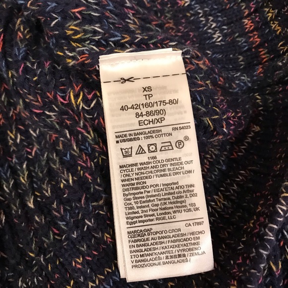 Gap Sweater NEW Womens Size XS Extra Small Northern Lights Blue Cotton Pullover - Picture 14 of 14